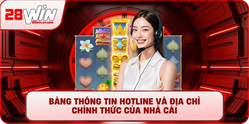 Bảng thông tin hotline và địa chỉ chính thức của nhà cái